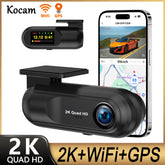 Kocam 2K Dash Cam WiFi Mini Car DVR Camera Auto Night Vision Video Recorder Black Box Support GPS 24H Parking Monitor